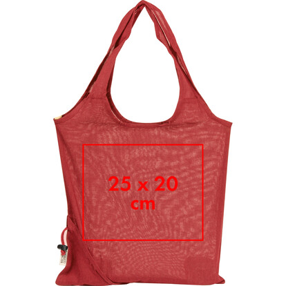 Recycelte Baumwolltasche Modena,rot, A-Nr.: 526205 - 05