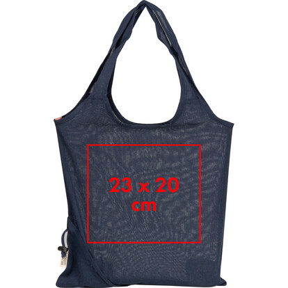 Recycelte Baumwolltasche Modena,dunkelblau, A-Nr.: 526244 - 04