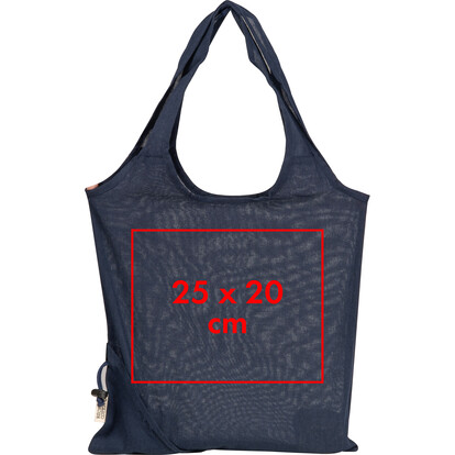 Recycelte Baumwolltasche Modena,dunkelblau, A-Nr.: 526244 - 05
