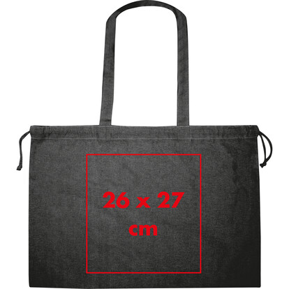 Bio Baumwolltasche Bedford,schwarz, A-Nr.: 622103 - 04