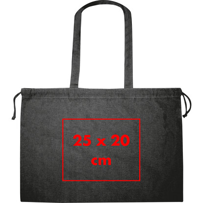 Bio Baumwolltasche Bedford,schwarz, A-Nr.: 622103 - 05