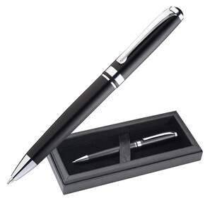 Metall Kugelschreiber Clayton,schwarz, A-Nr.: 841303F - 01