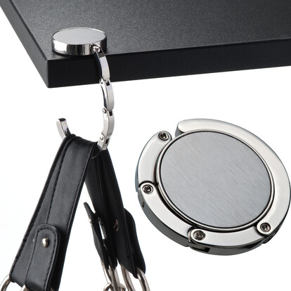 Metall-Handtaschenhalter Rose Hill, grau, A-Nr.: 865907 - 01