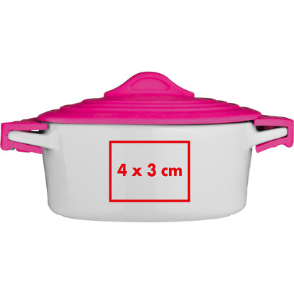 Porzellan Topf mit Silikondeckel Delhi,pink, A-Nr.: 889411 - 02