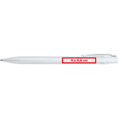 Recycelter Kugelschreiber Bilbao,weiss, A-Nr.: 528006 - 04