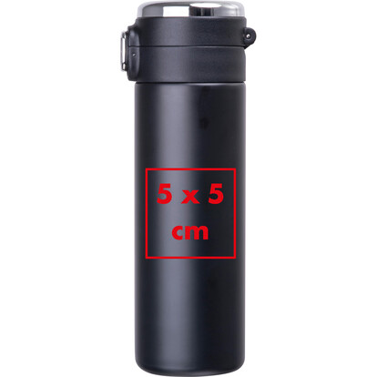 Vakuum Isolierflasche Cologne,schwarz, A-Nr.: 529503 - 04