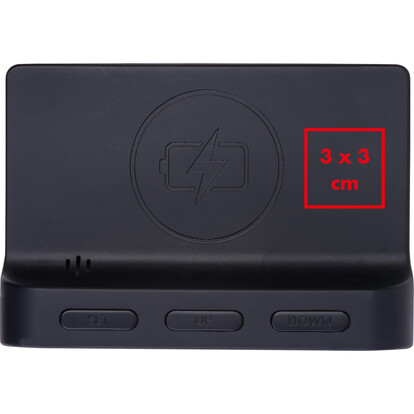 Wecker und Wireless charger Adelaine,schwarz, A-Nr.: 532503 - 04