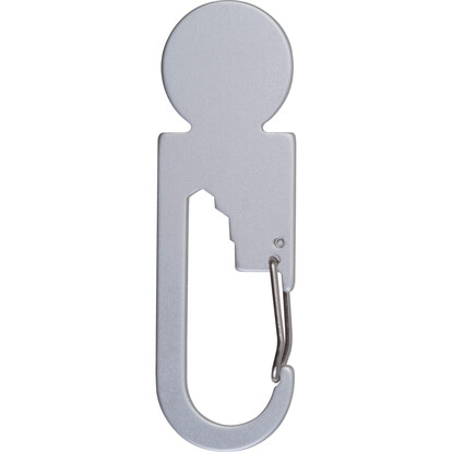 Multitool mit Einkaufswaagenchip aus Metall Gibraltar, grau, A-Nr.: 535707 - 02 Multitool mit Einkaufswaagenchip aus Metall Gibraltar, grau, A-Nr.: 535707 - 02