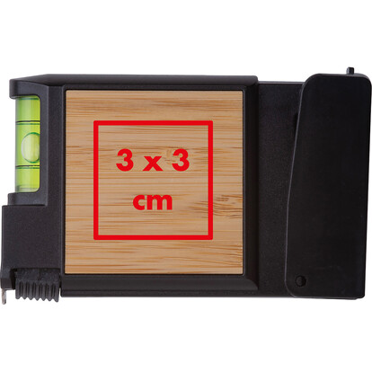 3 Meter Maßband mit Wasserwage Halifax,schwarz, A-Nr.: 545203 - 04