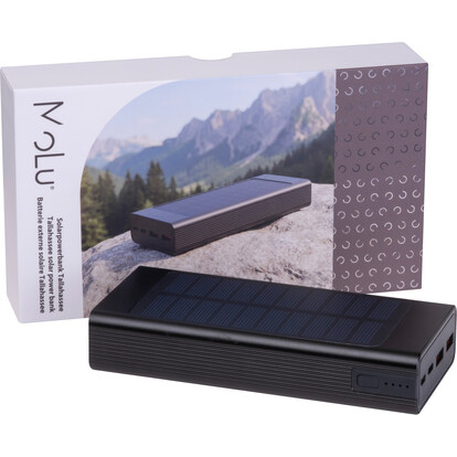 MoLu Solarpowerbank 20.000 mAh Tallahassee, schwarz, A-Nr.: 554103 - 01 MoLu Solarpowerbank 20.000 mAh Tallahassee, schwarz, A-Nr.: 554103 - 01