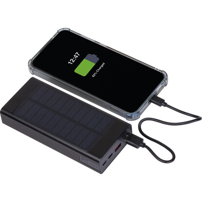 MoLu Solarpowerbank 20.000 mAh Tallahassee, schwarz, A-Nr.: 554103 - 03 MoLu Solarpowerbank 20.000 mAh Tallahassee, schwarz, A-Nr.: 554103 - 03
