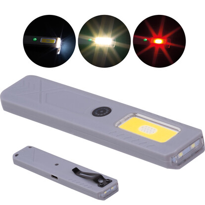 COB-Taschenlampe Swansea, grau, A-Nr.: 555007 - 01