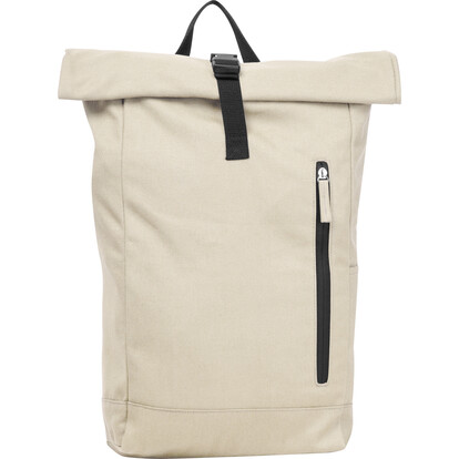Recycelter Baumwoll-Rucksack Woodstock, beige, A-Nr.: 563613 - 03 Recycelter Baumwoll-Rucksack Woodstock, beige, A-Nr.: 563613 - 03