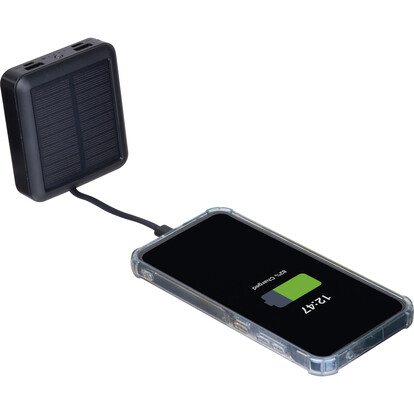 Solar Powerbank 10.000mAh Crete, schwarz, A-Nr.: 574303 - 02 Solar Powerbank 10.000mAh Crete, schwarz, A-Nr.: 574303 - 02