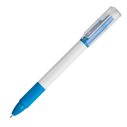 Kugelschreiber mit Textmarker Lens, blau, A-Nr.: 574704 - 01