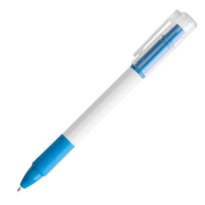 Kugelschreiber mit Textmarker Lens, blau, A-Nr.: 574704 - 02