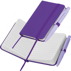 A7 Notizbuch mit Kugelschreiber San Antonio, violett, A-Nr.: 556212 - 01