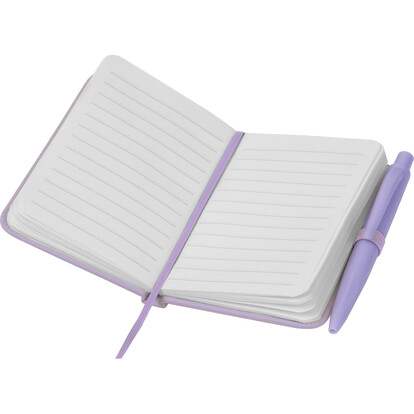 A7 Notizbuch mit Kugelschreiber San Antonio, violett, A-Nr.: 556212 - 03 A7 Notizbuch mit Kugelschreiber San Antonio, violett, A-Nr.: 556212 - 03