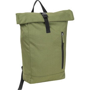 Recycelter Baumwoll-Rucksack Woodstock, olivgrün, A-Nr.: 563619 - 01