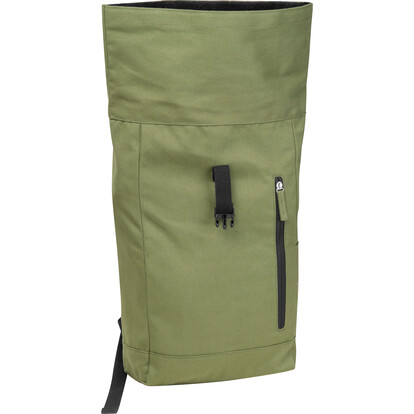 Recycelter Baumwoll-Rucksack Woodstock, olivgrün, A-Nr.: 563619 - 02