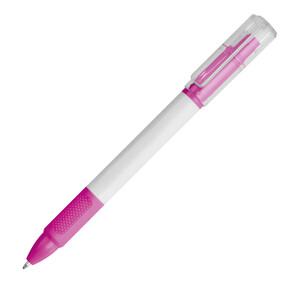 Kugelschreiber mit Textmarker Lens, pink, A-Nr.: 574711 - 01