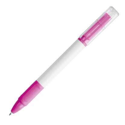 Kugelschreiber mit Textmarker Lens, pink, A-Nr.: 574711 - 03