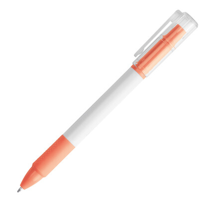 Kugelschreiber mit Textmarker Lens, orange, A-Nr.: 574710 - 02