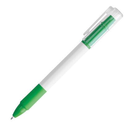 Kugelschreiber mit Textmarker Lens, grün, A-Nr.: 574709 - 02 Kugelschreiber mit Textmarker Lens, grün, A-Nr.: 574709 - 02