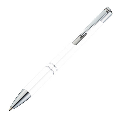 Recycelter Metall Kugelschreiber Lahti, weiss, A-Nr.: 600606 - 01 Recycelter Metall Kugelschreiber Lahti, weiss, A-Nr.: 600606 - 01