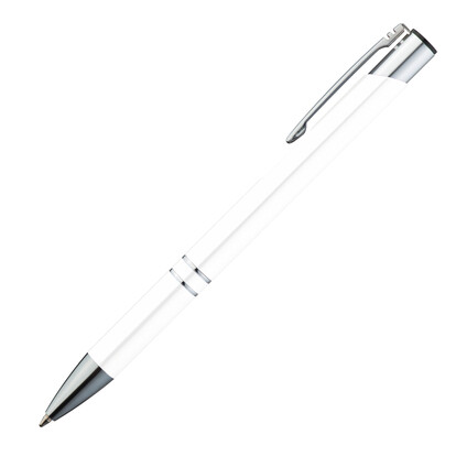 Recycelter Metall Kugelschreiber Lahti, weiss, A-Nr.: 600606 - 02 Recycelter Metall Kugelschreiber Lahti, weiss, A-Nr.: 600606 - 02