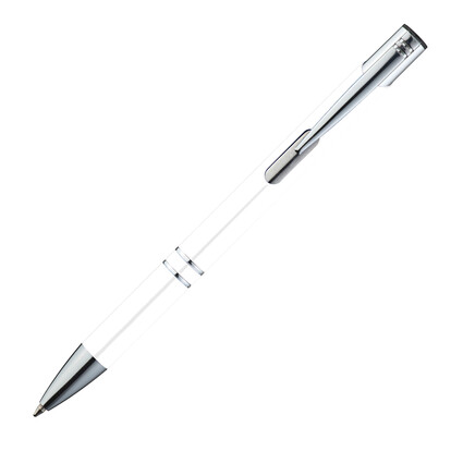 Recycelter Metall Kugelschreiber Lahti, weiss, A-Nr.: 600606 - 03 Recycelter Metall Kugelschreiber Lahti, weiss, A-Nr.: 600606 - 03